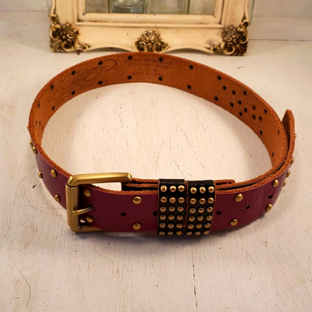 Ed Hardy leather belt size M
